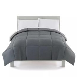 6 Bulk 1 Piece Solid Comforter Queen Size In Grey