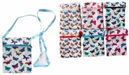 144 Bulk Butterfly Small Crossbody Coin Purse