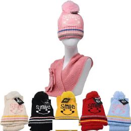 12 Bulk Kid's Fleece 3 Pc Set Hats/gloves/scarf