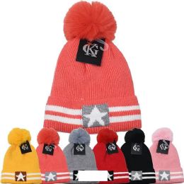 12 Bulk Kid's Fur Lining Winter Hat Abc