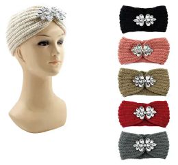 24 Bulk Womens Knit Headband With Star