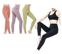 36 Bulk Womens Assorted Yoga Pants With Pockets