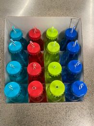16 Bulk Kids Novelty Drink Bottle Milk Jug Shape W/straw 11.8oz In 16 Pc Pdq 4ast Colors