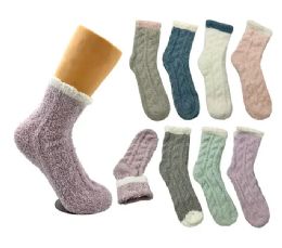36 Bulk Ladies Assorted Fuzzy Socks