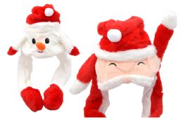 12 Bulk Christmas Winter Hat With Moving Arms