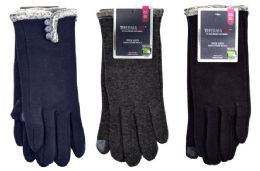 12 Bulk Winter Gloves With Fur Cuff (women's) (texting)