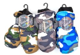 24 Bulk Kid's Camo Ski Mitten