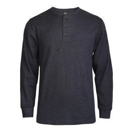 18 Bulk Knocker Men's WafflE-Knit Thermal Henley Shirt