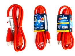 48 Bulk 4ft Outdoor Extension Cord With 3 Prongs In Orange