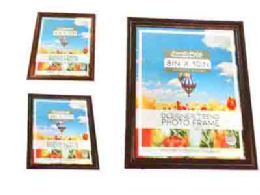 24 Bulk Wood Photo Frames In 2 Assorted Colors