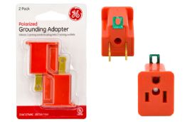 25 Bulk Ge Polarized Grounding Adapters (2 Pc)