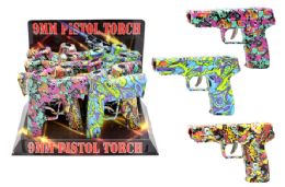 12 Bulk Jumbo Pistol Torch Lighter (colorful)