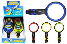 12 Bulk Led Magnifying Glass (3x) (rubber Coated)