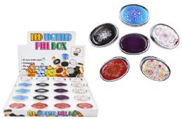 20 Bulk Lighted Pill Box With Designs