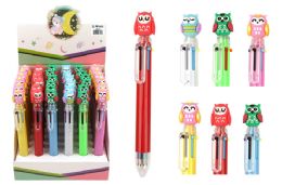 36 Bulk MultI-Color Retractable Pen (owl)
