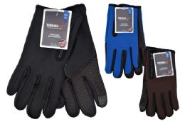 12 Bulk Men's Neoprene Grip Winter Gloves (texting)