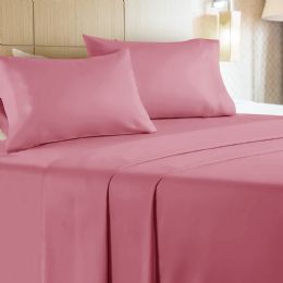 6 Bulk 4 Piece Microfiber Bed Sheet Set Twin Size In Maroon