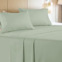 6 Bulk 4 Piece Microfiber Bed Sheet Set Twin Size In Sage