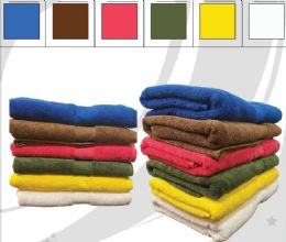 36 Bulk 100% Cotton Terry Bath Towel 27x54 Assorted Colors