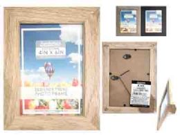 48 Bulk Wood Photo Frames In 2 Assorted Colors