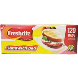 96 Bulk Fold Lock Top Sandwich Bags 120ct