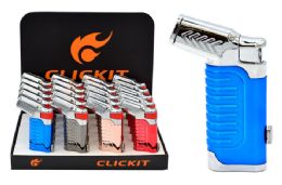 20 Bulk Triple Torch Lighter With Cigar Puncher