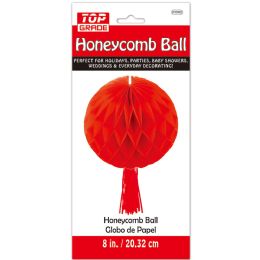 240 Bulk 8" Honeycomb Ball Red
