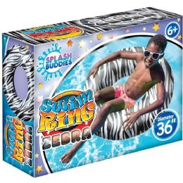 12 Bulk Zebra Pool Float Swim Ring C/p 12