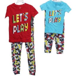 24 Bulk 2pc Inlet's Play In Boys Sleep Set (2 Asst PrintS- Size: 4/5,6/7,8/10,12/14) C/p 24