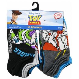 60 Bulk 10pk Toy Story Ever Ready Ns Socks Size 6-8 C/p 60