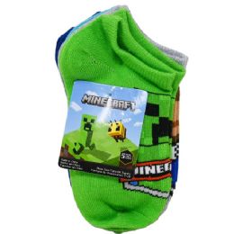 60 Bulk 5pk Minecraft Badge Og Honor Ns Socks Size 4-6 C/p 60