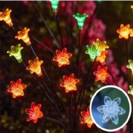 6 Bulk 1pc 8-Head Solar Garden Stake With Led Lights [lily]