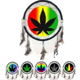 12 Bulk 6.5" Mandalas [6 Assorted Styles] Marijuana Leaf