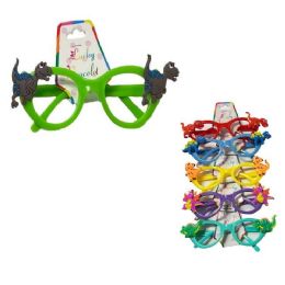 12 Bulk Children's Novelty Party Glasses [dinosaurs]