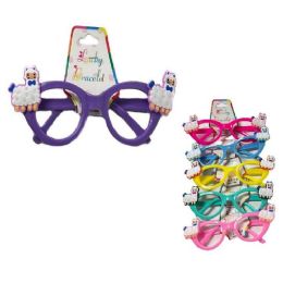 12 Bulk Children's Novelty Party Glasses [llamas]