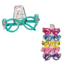 12 Bulk Children's Novelty Party Glasses [mermaids]