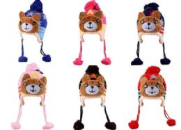 36 Bulk Kids Winter Beanie Dog Design