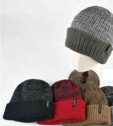 12 Bulk PlusH-Lined Knit Toboggan [variegated Top/solid Fold]