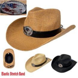 12 Bulk Western Hat [eagle/united States Badge]