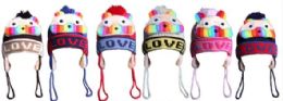 36 Bulk Kids Winter Love Hat