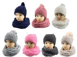 36 Bulk Women Winter Hat & Scarf Set