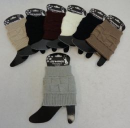 12 Bulk Knitted Boot Cuffs [square Knit]