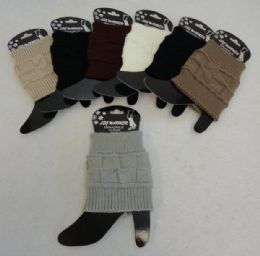 48 Bulk Knitted Boot Cuffs square Knit