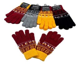 48 Bulk Cleveland Knitted Glove In Large