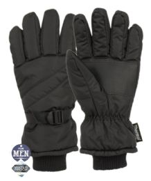 12 Bulk Men's Winter Waterproof Ski Glove W/ Fleece Lining