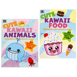 24 Bulk Activity/coloring Book Kawaii Characters 2 Vol Per Cs 80pg Pdq
