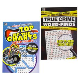 24 Bulk Word Find Themed 80pg True Crime And Top Of The Charts 2 Vol Per Cs Pdq