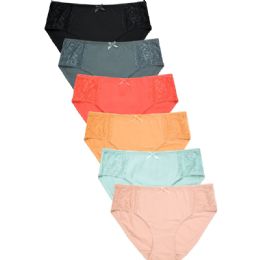 432 Bulk Mamia Ladies Cotton Bikini Plus Panty