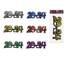 288 Bulk 2024 New Year Glasses With Glitter