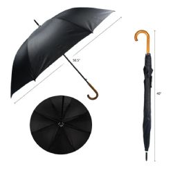 48 Bulk 50.5 Inch Wooden Handle Auto Umbrella